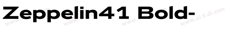 Zeppelin41 Bold字体转换